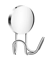 ARTBK356 - Beslagsboden dobbel krok, krom -